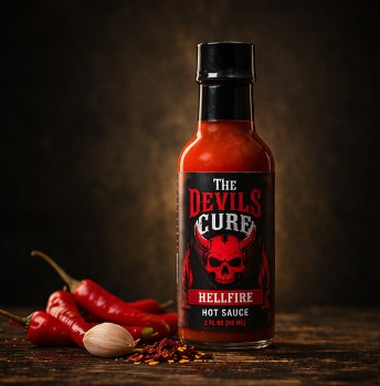 Hell Fire Hot Sauce bottle